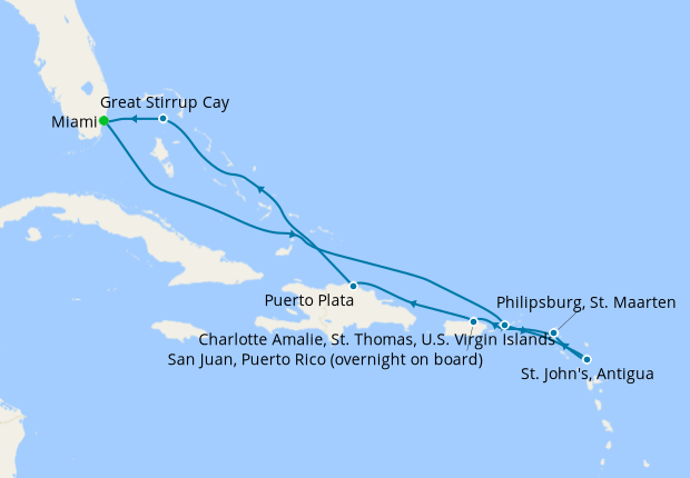 Cruise Itinerary Map