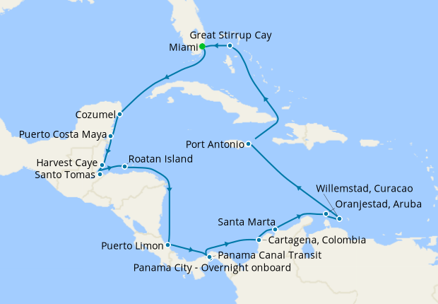 Cruise Itinerary Map