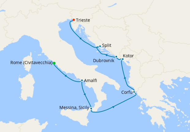 Cruise Itinerary Map