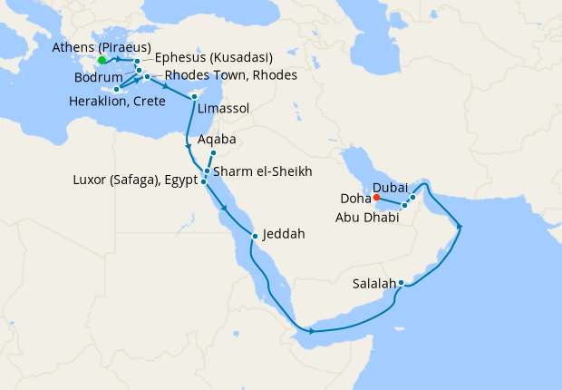 Cruise Itinerary Map