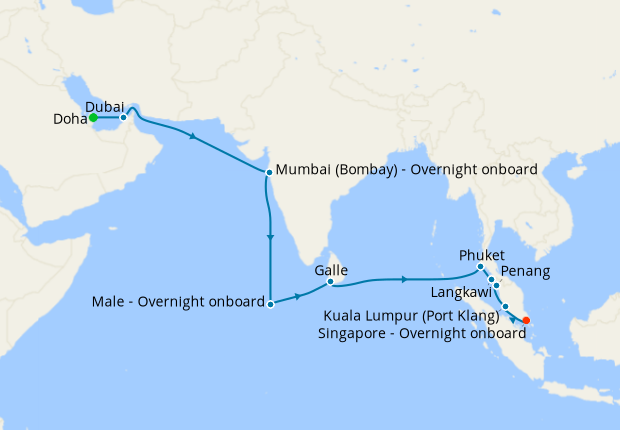 Cruise Itinerary Map