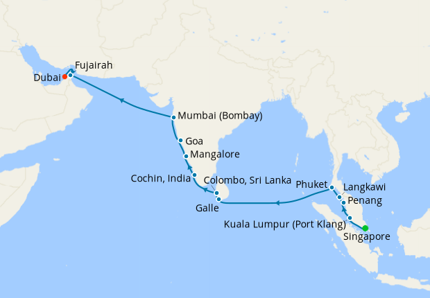 Cruise Itinerary Map