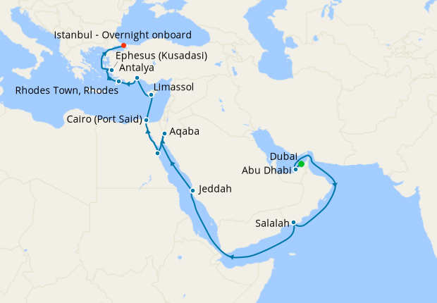 Cruise Itinerary Map