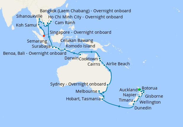 Cruise Itinerary Map