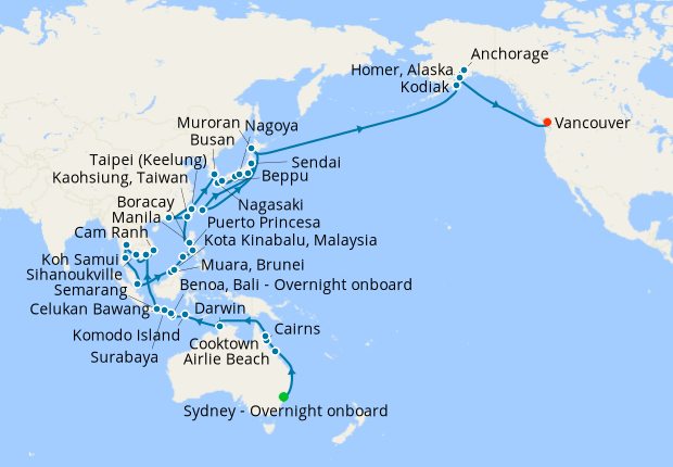 Cruise Itinerary Map