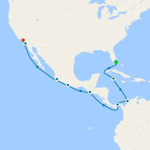 Treasures of Two Oceans from Miami to Los Angeles