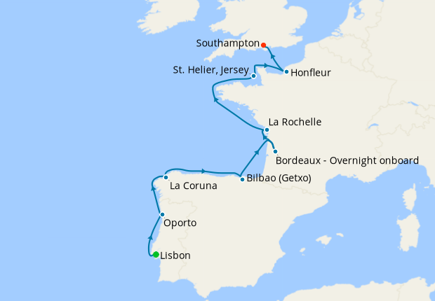Cruise Itinerary Map
