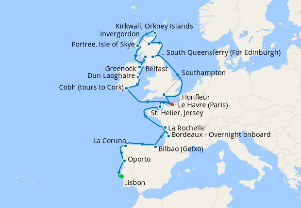 Cruise Itinerary Map