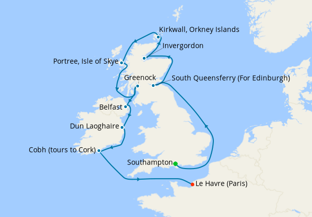 Cruise Itinerary Map