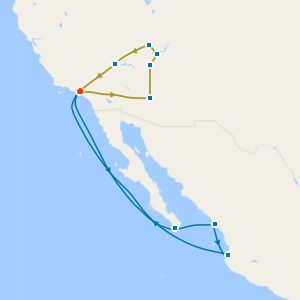 Western USA Trails Coach Tour & Mexican Riviera Cruise