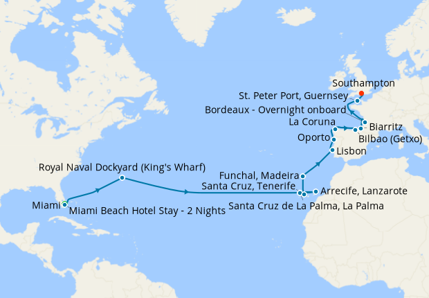 Cruise Itinerary Map