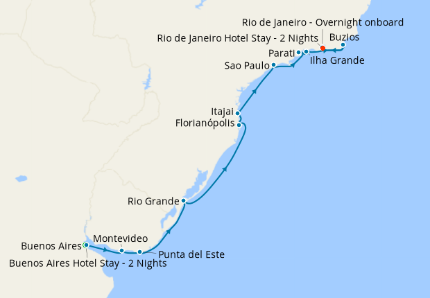 Cruise Itinerary Map