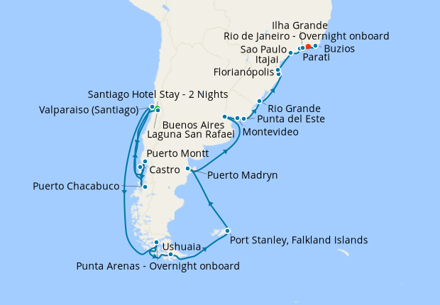 Cruise Itinerary Map