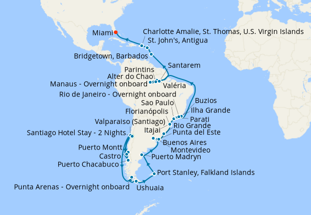 Cruise Itinerary Map