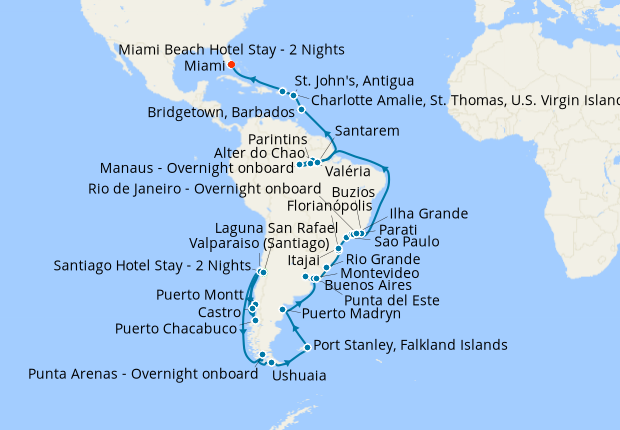 Cruise Itinerary Map