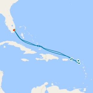 Tropical Island Havens with Miami Beach Stay