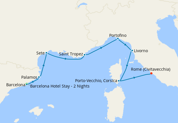 Cruise Itinerary Map