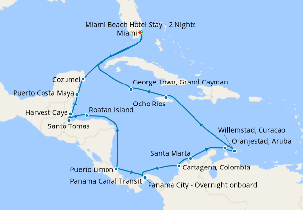 Cruise Itinerary Map