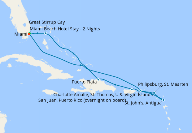 Cruise Itinerary Map