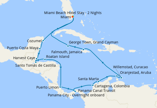 Cruise Itinerary Map