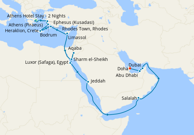 Cruise Itinerary Map