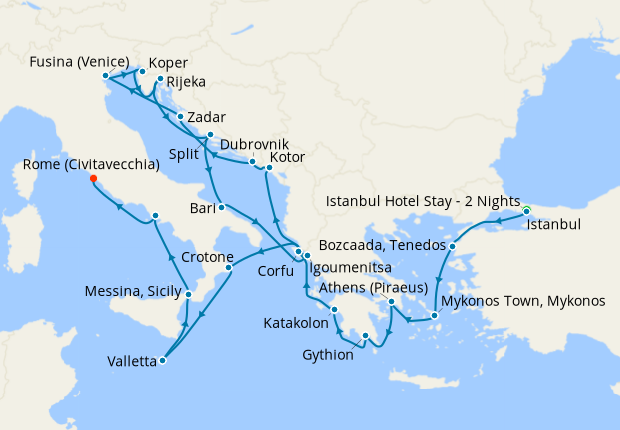 Cruise Itinerary Map