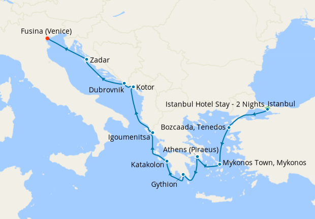Cruise Itinerary Map