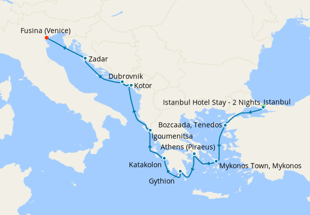 Cruise Itinerary Map