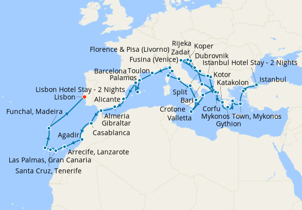 Cruise Itinerary Map