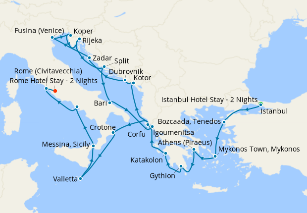 Cruise Itinerary Map