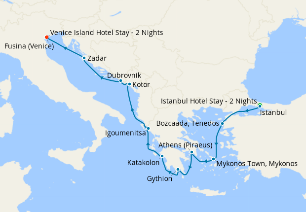 Cruise Itinerary Map