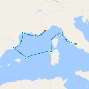 Balearic & Riviera Resorts from Rome to Monte Carlo with Stay