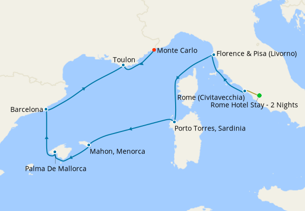 Cruise Itinerary Map