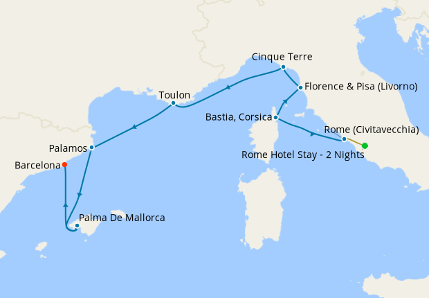 Cruise Itinerary Map