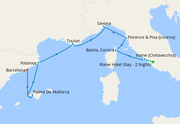Cruise Itinerary Map