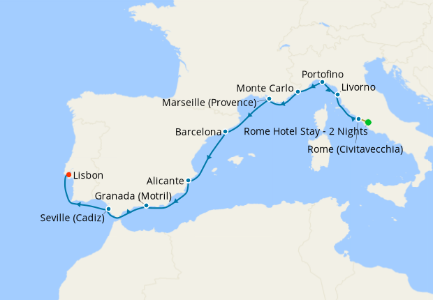 Cruise Itinerary Map