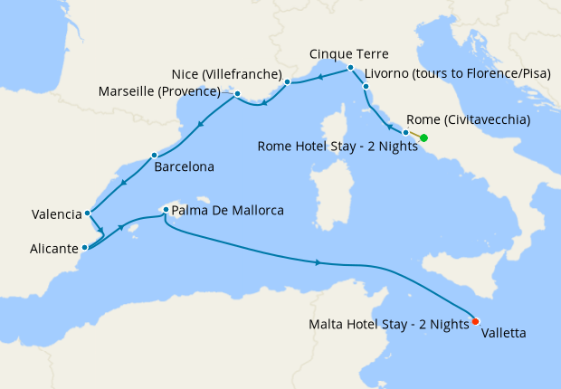 Cruise Itinerary Map