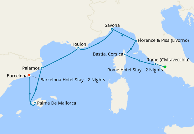 Cruise Itinerary Map