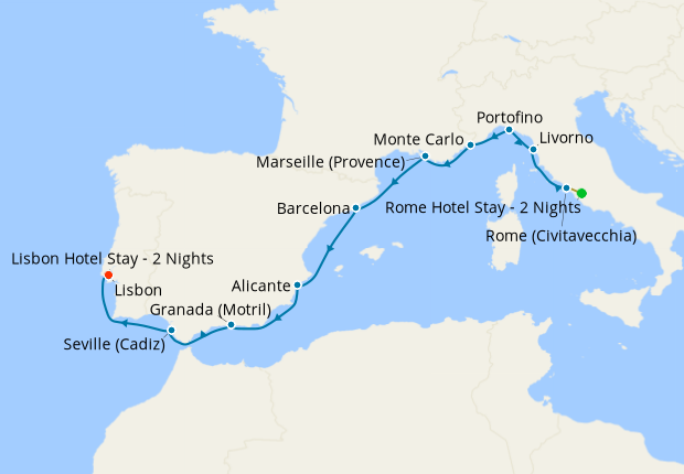 Cruise Itinerary Map