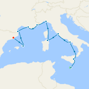 Romantic Mediterranean with Malta & Barcelona Stays