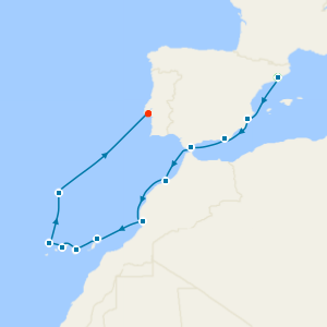 Canaries, Morocco & More from Barcelona to Lisbon with Stay