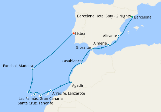 Cruise Itinerary Map