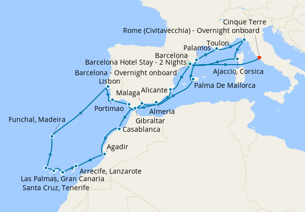 Cruise Itinerary Map