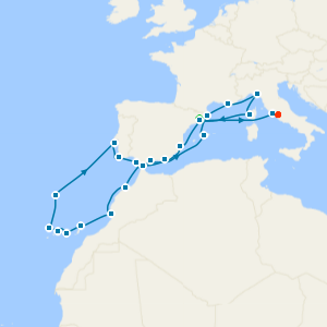 Grand Ramblas to Renaissance from Barcelona to Rome with Stays