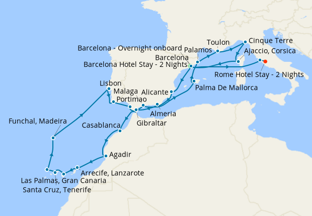 Cruise Itinerary Map