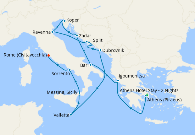 Cruise Itinerary Map