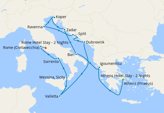 Cruise Itinerary Map