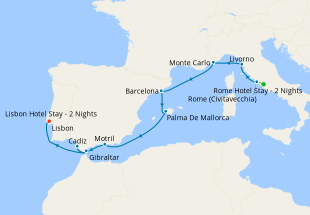 Cruise Itinerary Map