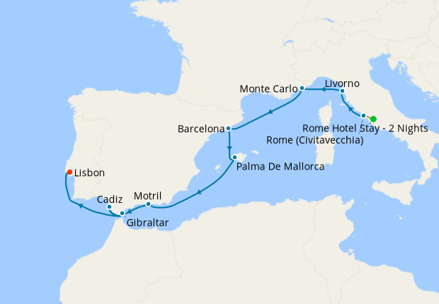 Cruise Itinerary Map