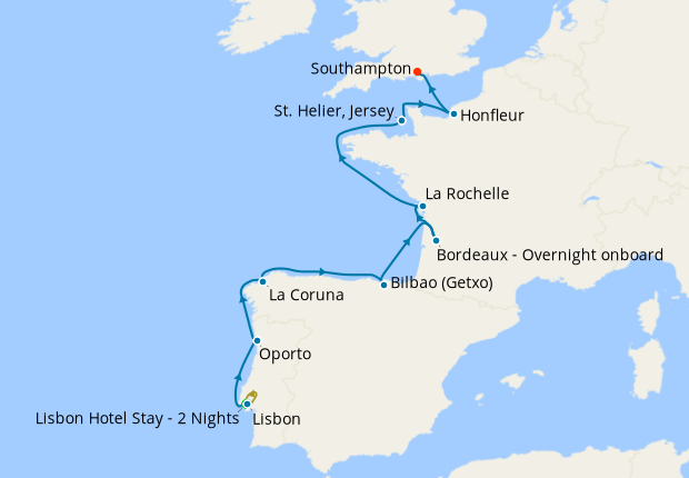Cruise Itinerary Map